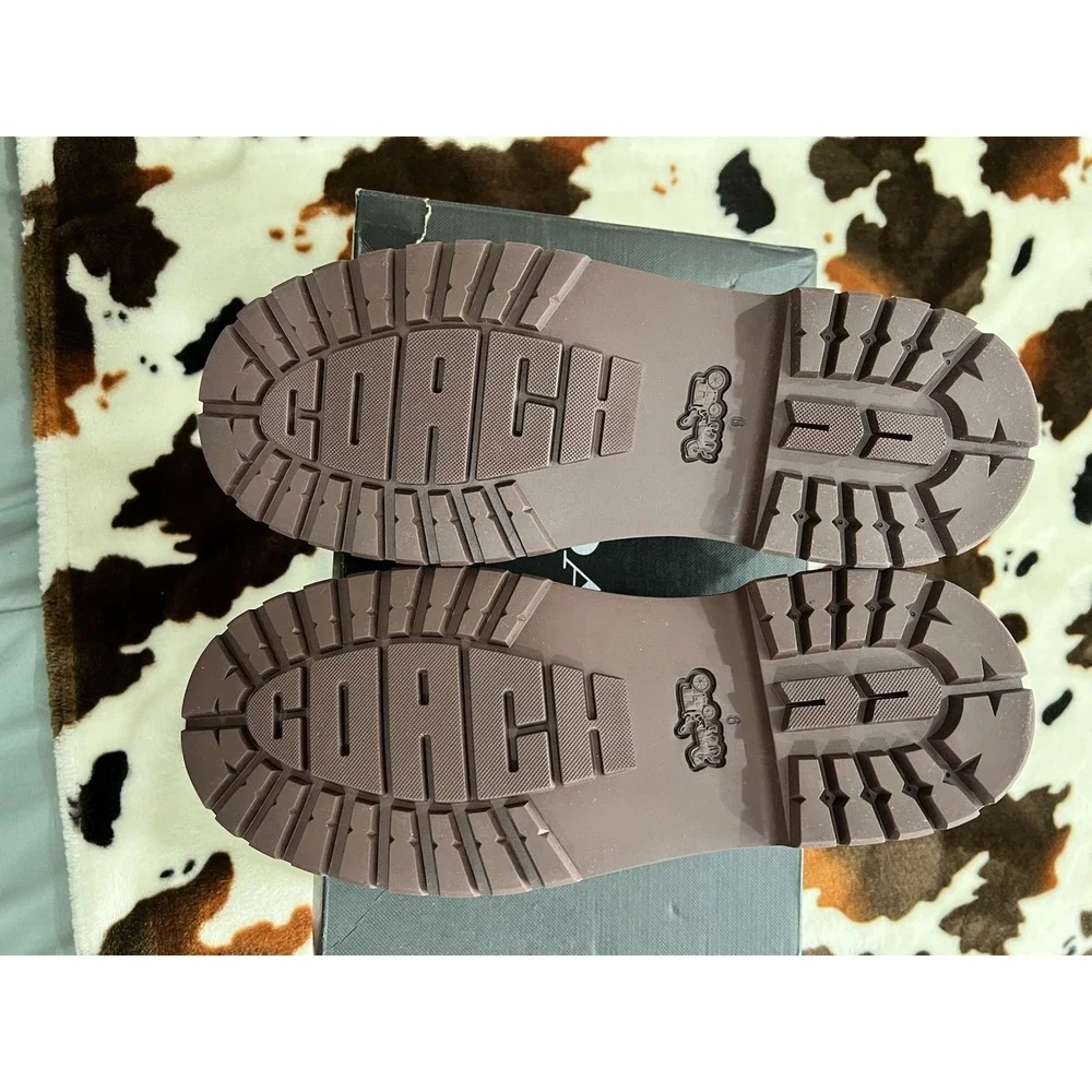 Coach Men's Cooper Saddle Signature Canvas Leather Loafers Slip-On Size 9D NIB - Picture 6 of 7